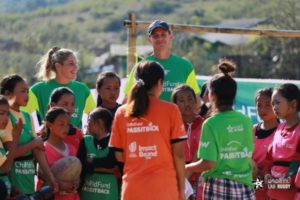 Emily Chancellor and Stephen Larkham in Laos 2019