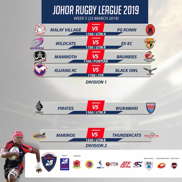 Johor Rugby League Round 5 fixtures 2019
