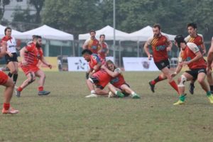 Saigon Geckos rugby tackle