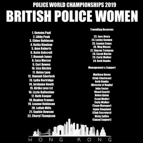 British Police Women Rugby team