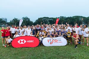 HSBC Singapore Rugby Sevens Ambassadors run rugby clinics