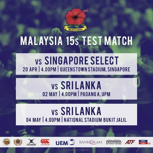 Malaysia Rugby Union XVs test matches 2019