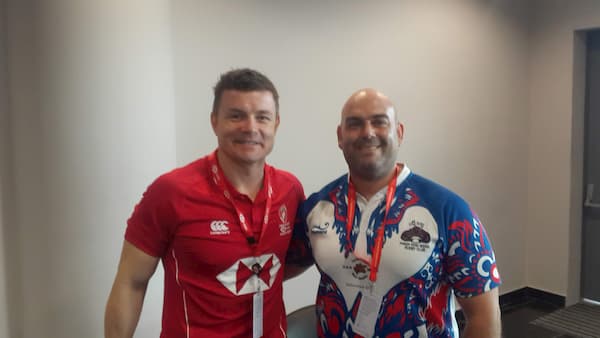 RugbyAsia247 Editor Steve Noble and Brian O'Driscoll