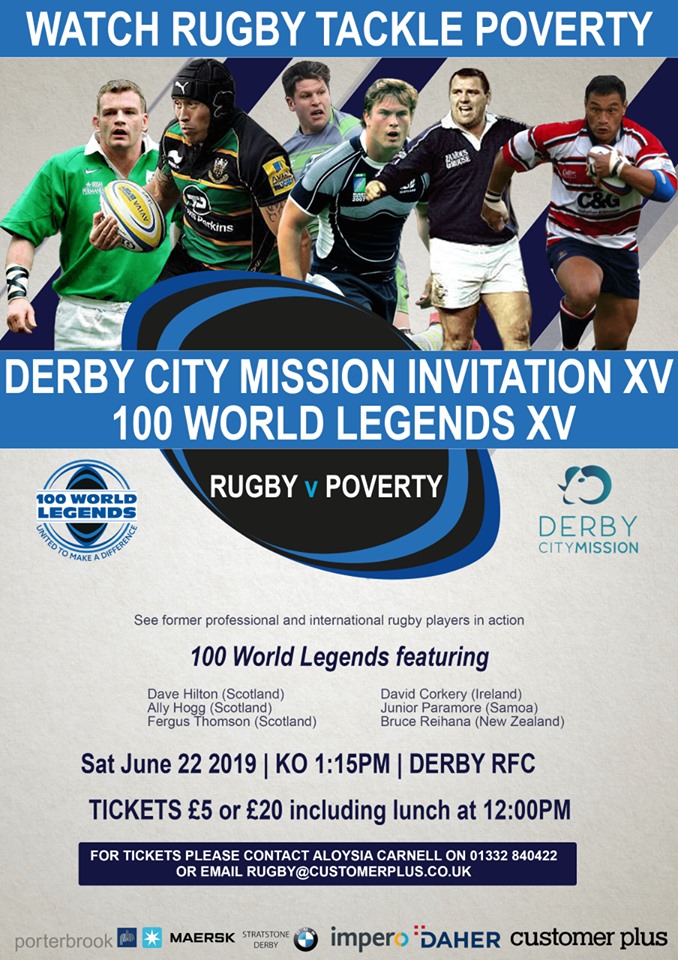 100 World Legends 2019 Rugby vs Poverty