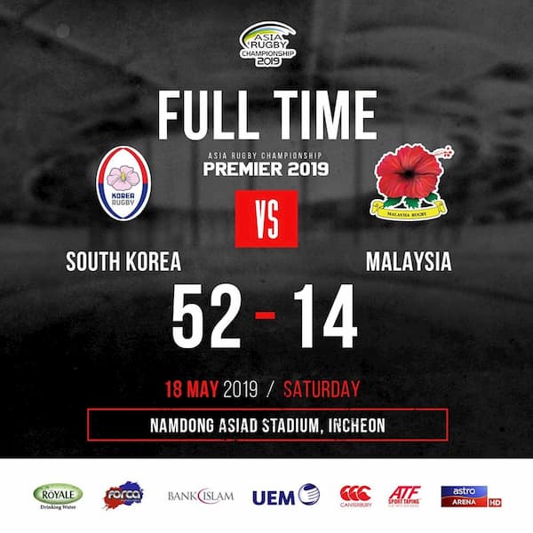 ARC Premier Division 2019 Korea beat Malaysia