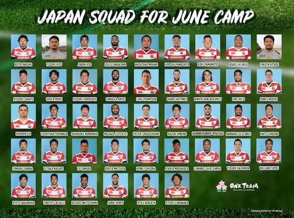 Japan Rugby squad June 2019