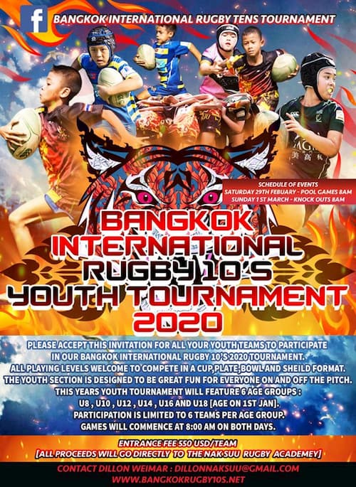 Bangkok International Youth rugby tens 2020