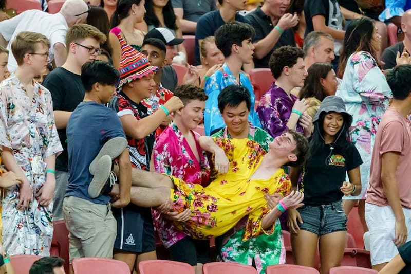 Fans at Singapore Rugby Sevens