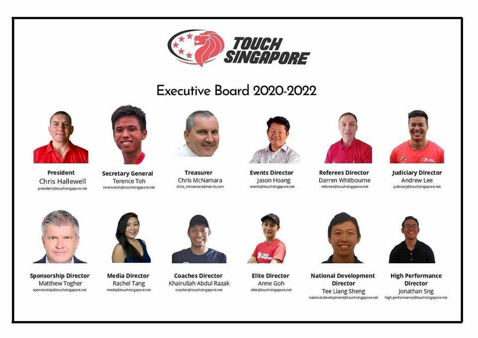Executive Board from 2020-2022 Singapore Touch