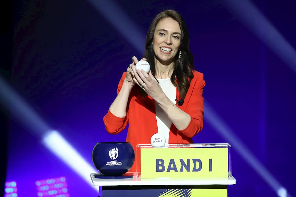 Rugby World Cup 2021 draw - Prime Minister Jacinda Ardern