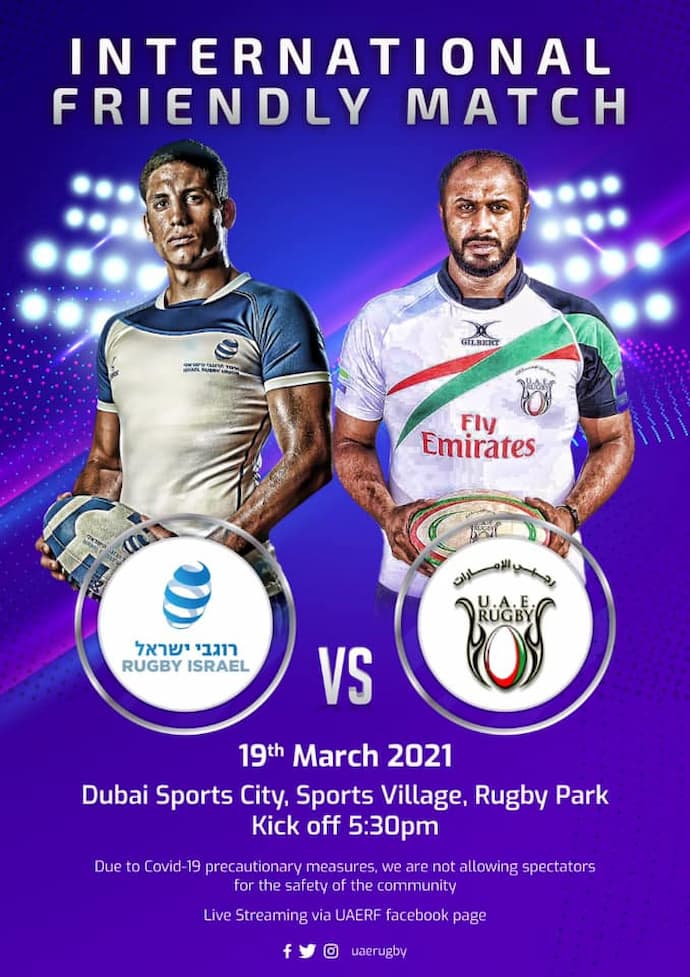UAE to host Israel for international rugby game