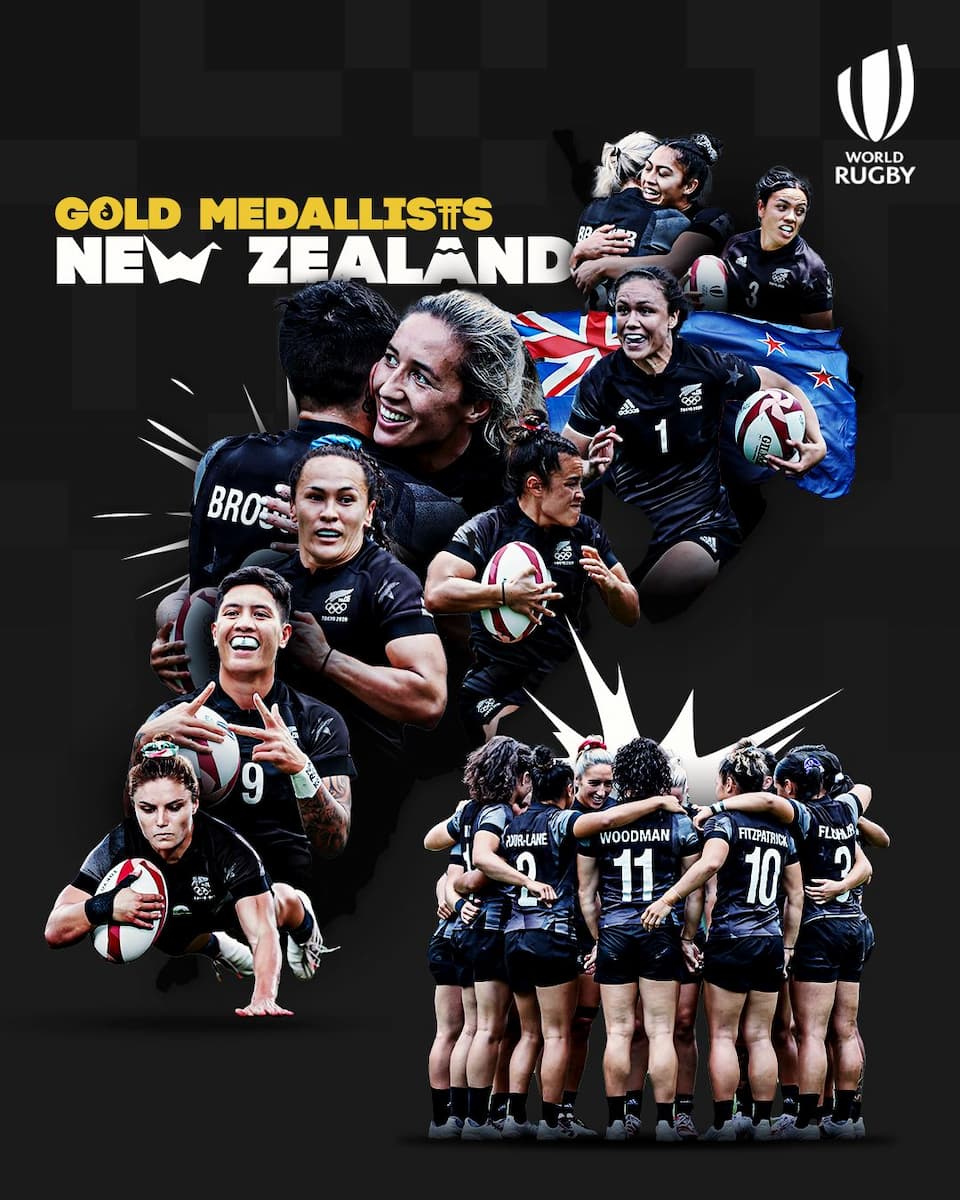 Women's Rugby Sevens Tokyo 2020 Champions NZ