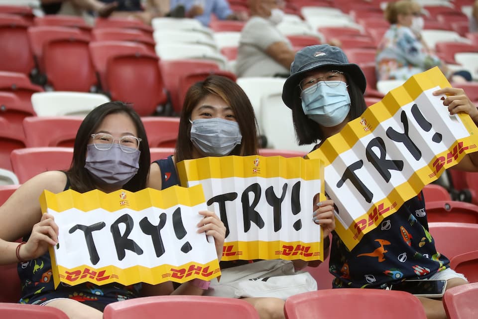Fans at Singapore Stadium for Rugby Sevens 2022