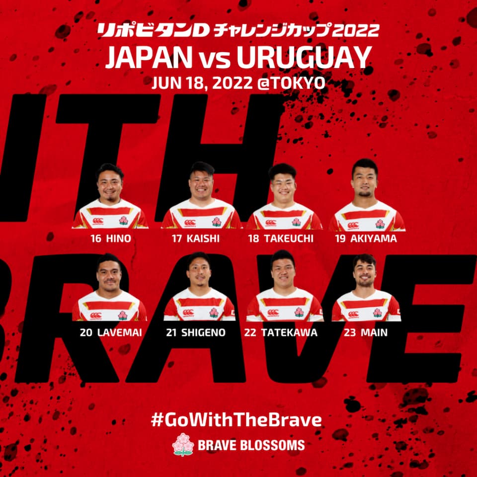 Japan XV Test Match vs Uruguay June 2022