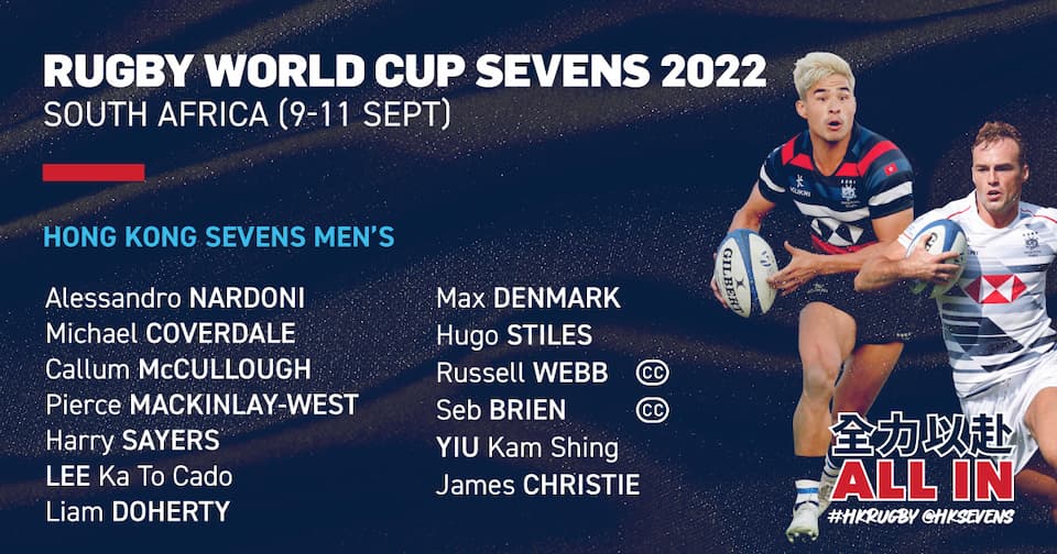 Hong Kong Men's Sevens Squad RWC 2022