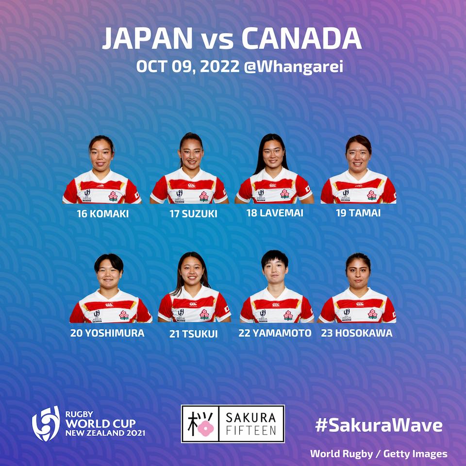 Japan Matchday Squad - 9th October 2022