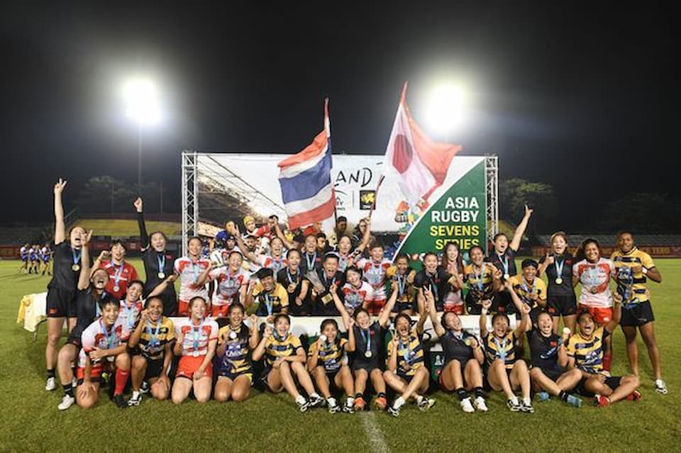 Women's Sevens Rugby medalists Bangkok ARSS 2022 Bangkok