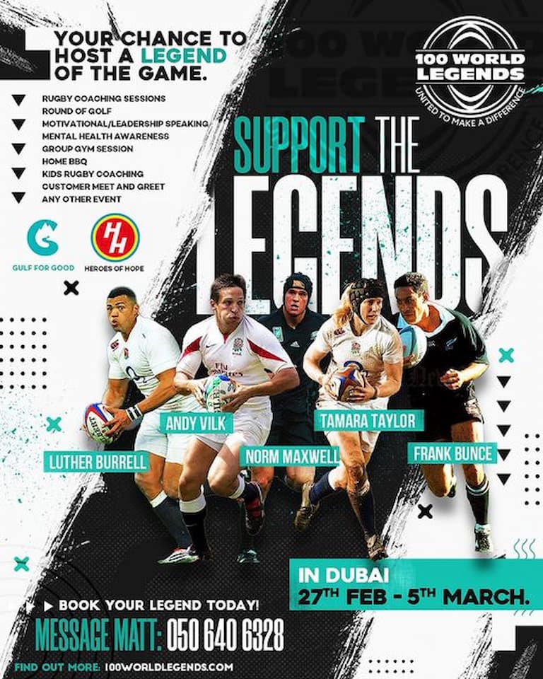 Support The Legends - 100 World Legends Dubai 2023