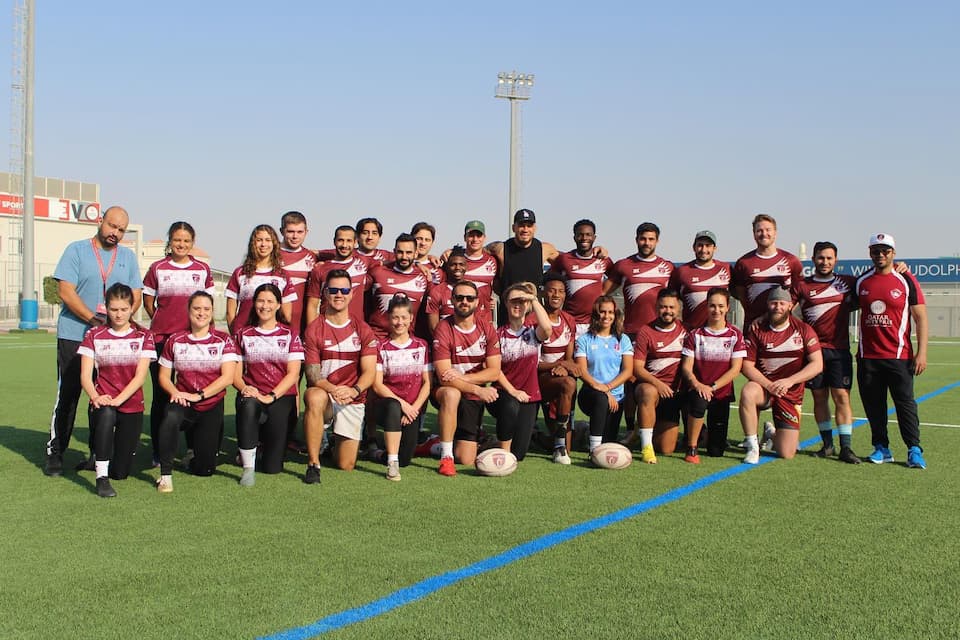 All Black star Sonny Bill Williams visits Qatar Rugby 2022