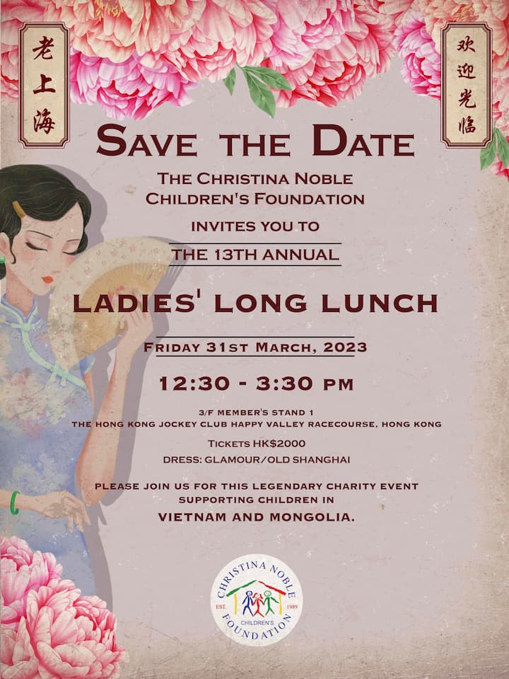 Christina Noble Children’s Foundation - Ladies Long Lunch HK 7s 2023