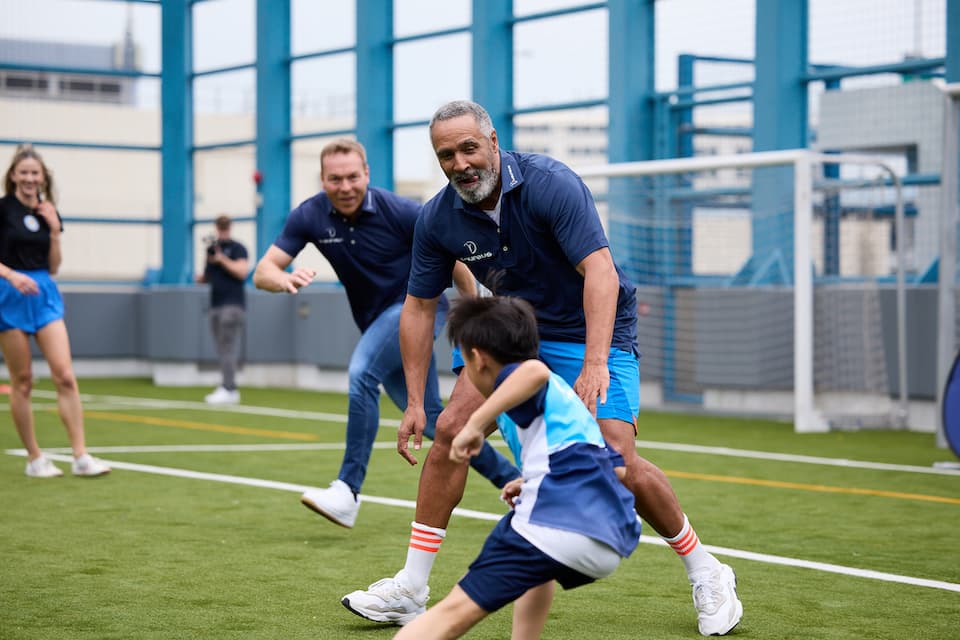 Laureus World Sports Academy visited Model City Hong Kong - Chris Hoy & Daley Thompson