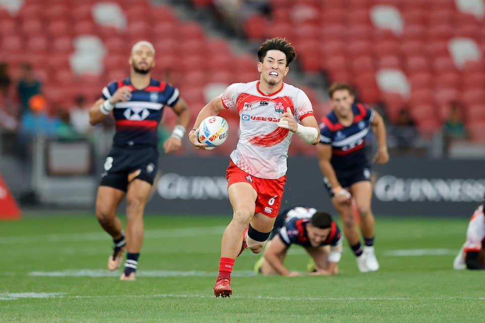 Japan beat Hong Kong China - HSBC Singapore 7s 2023