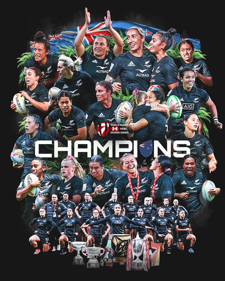 NZ Black Ferns 7s 2023 Champions World Series