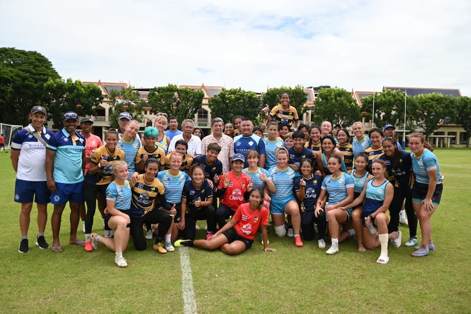 Kazakhs Nomads and Thai Women's 7s teams held practise matches in Thailand in July 2023