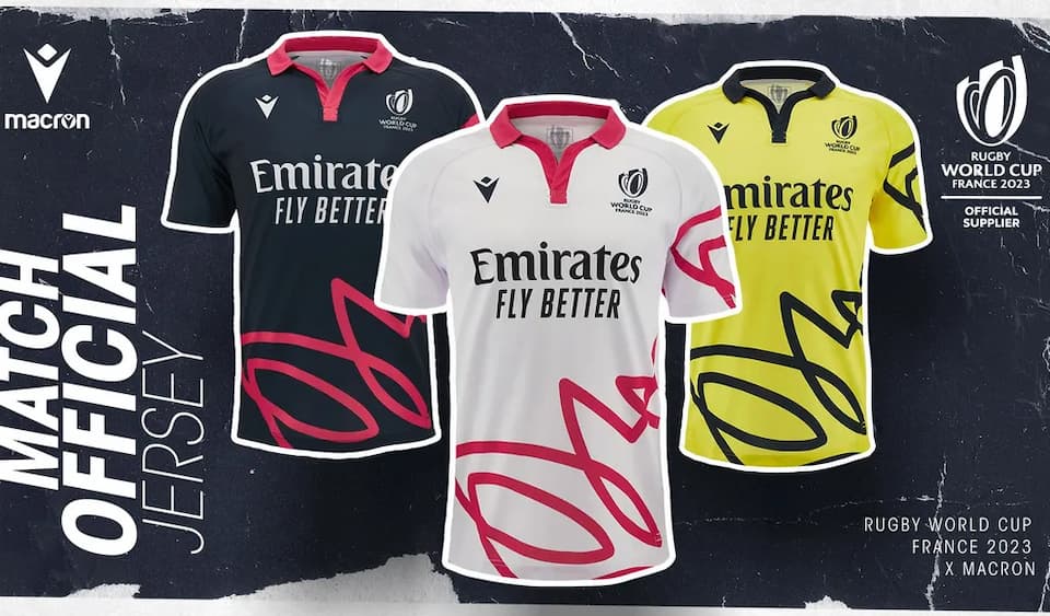 Emirates World Rugby Match Officials Macron Kit Revealed For RWC 2023