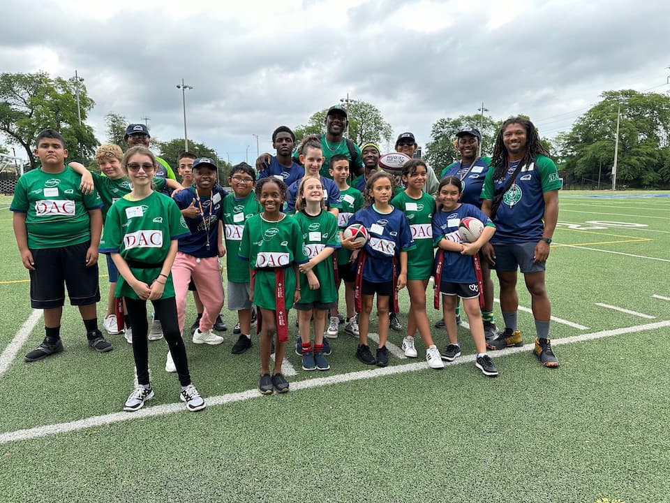 Dinesvaran 'Duke' Krishnan with ChildFund Rugby in Chicago