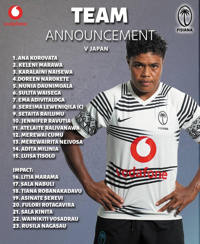 Vodafone Fijiana 15’s vs Japan Sakura Fifteen