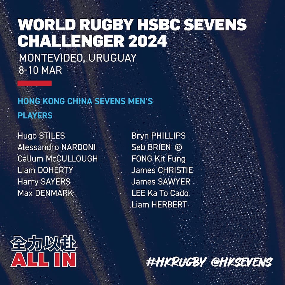Hong Kong China Rugby 7s Men - World Rugby HSBC Sevens Challenger 2024 Montevideo