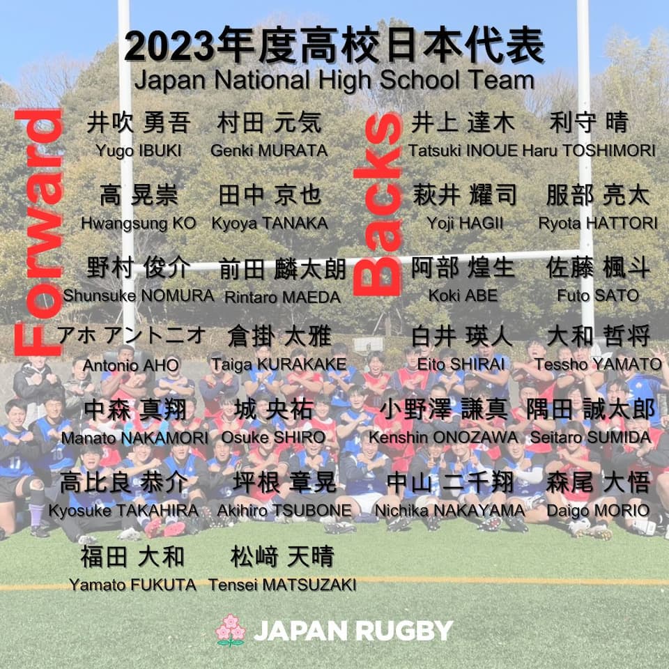 Japan National High School Team Rugby 2024