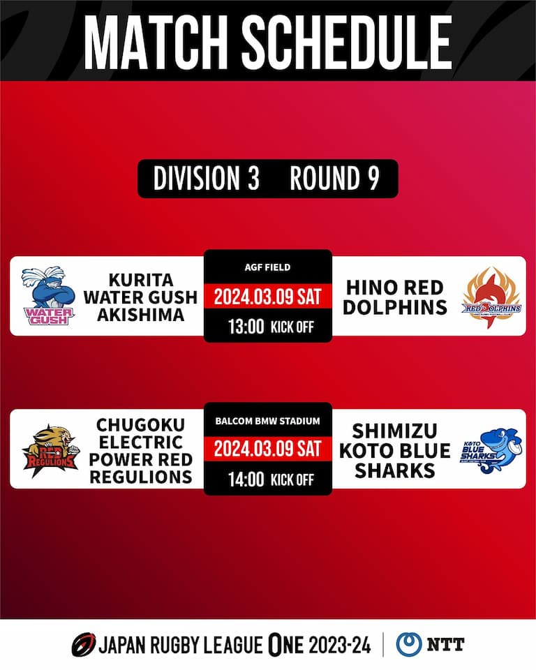 Division 3 JRLO 2023-2024 – Round 9 Fixtures