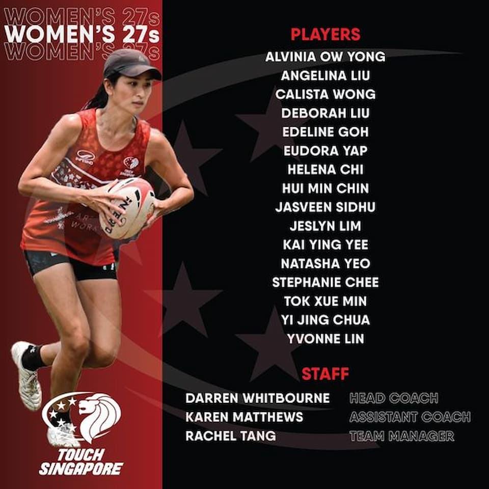Touch Singapore Women 27s Squad - Touch World Cup 2024