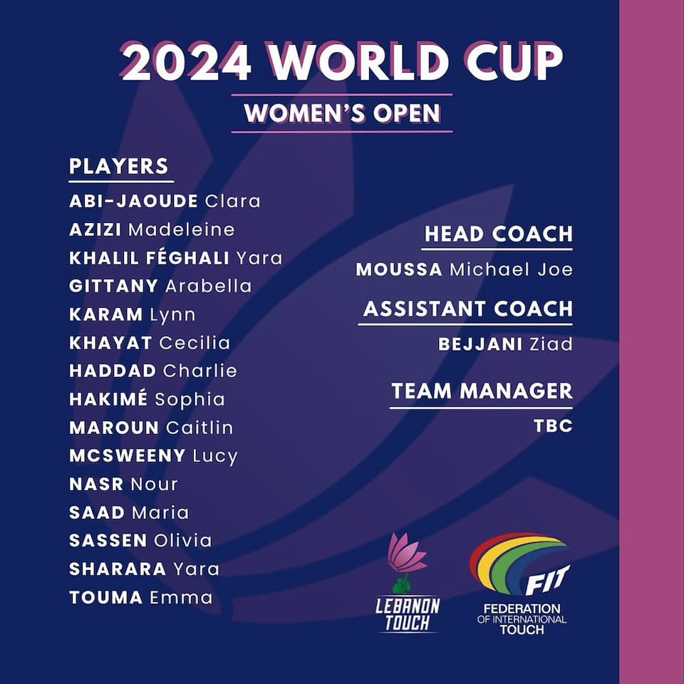 Lebanon Women's Open TWC 2024 Squad