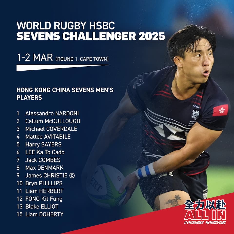 HKCR Men's Squad - HSBC Sevens Challenger Cape Town 2025