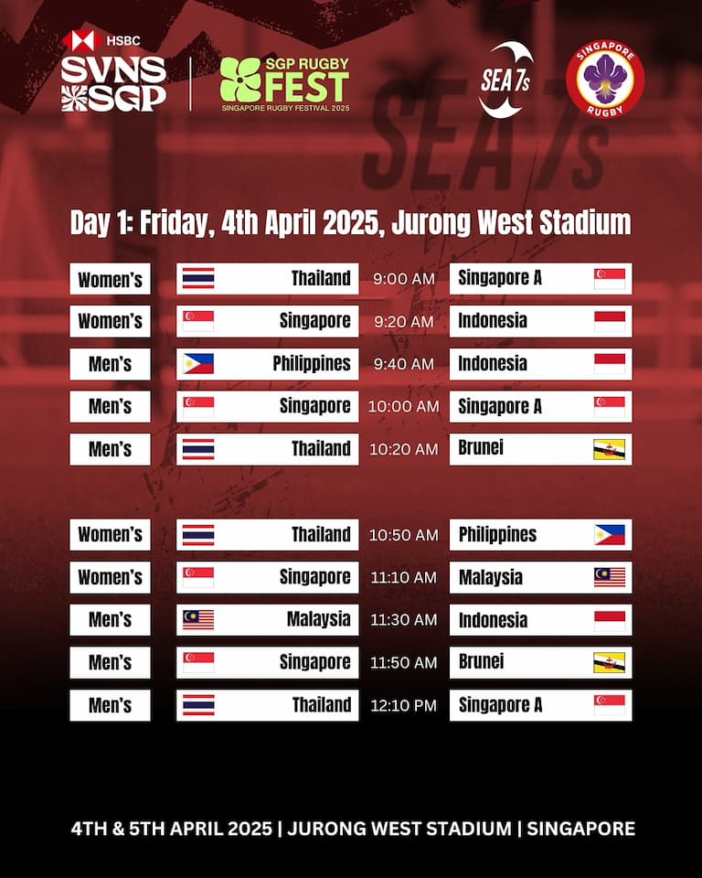 Schedule - SEA 7s 2025