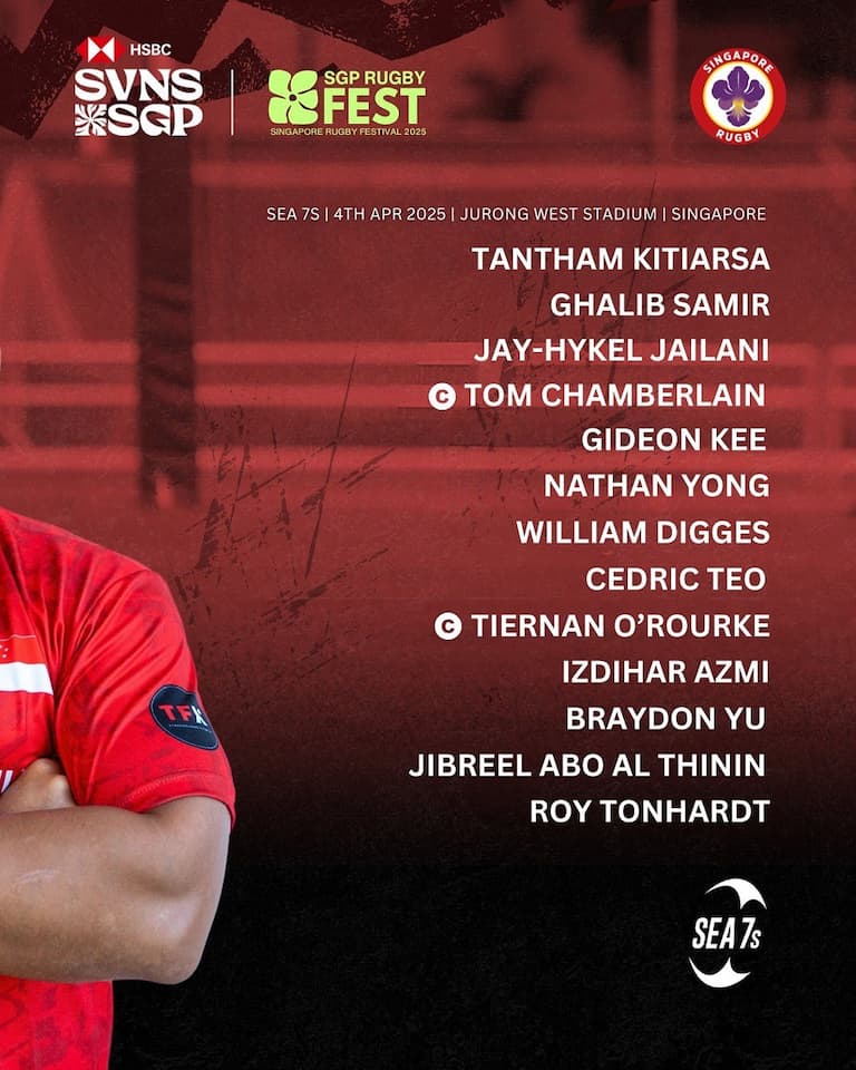 Singapore Men's A 7s Squad SEA 7s 2025