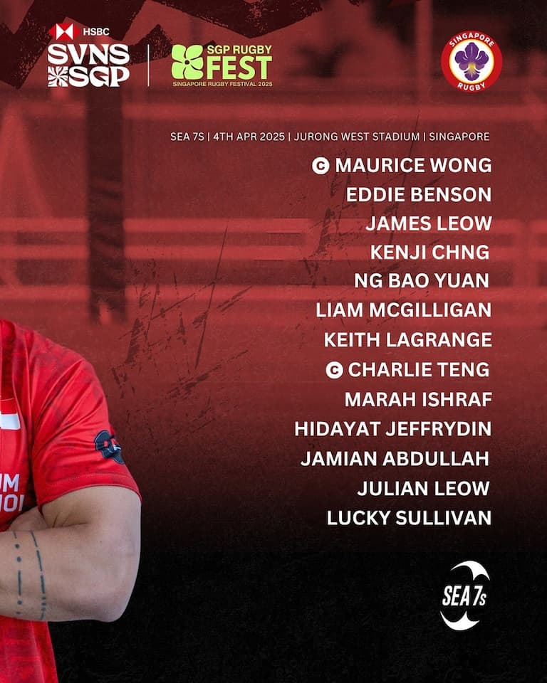 Singapore Men's 7s Squad SEA 7s 2025