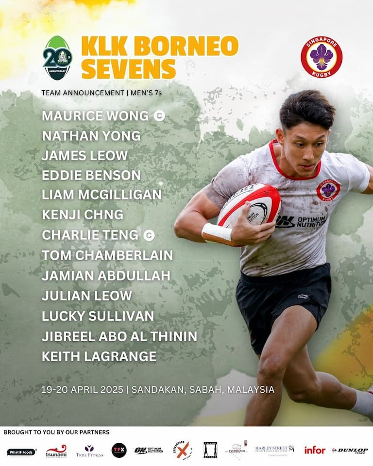 Singapore Women and Men Squads - - Borneo 7s 2025
