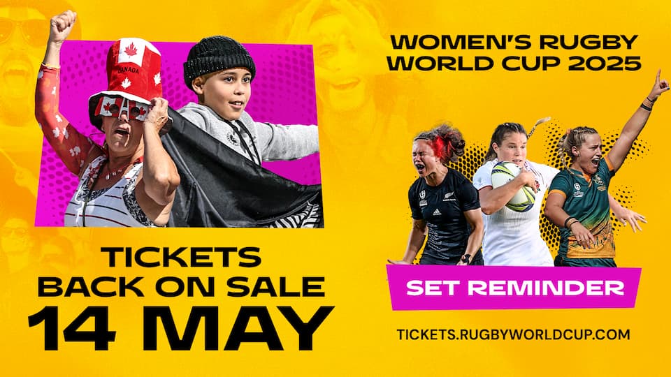 More Women’s Rugby World Cup 2025 Tickets Available in May