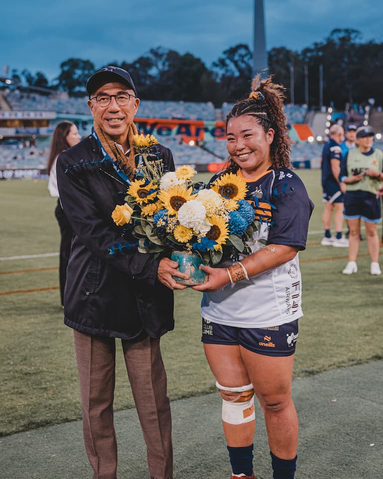 Iroha Kishimoto has re-signed for the Brumbies after playing there in 2024