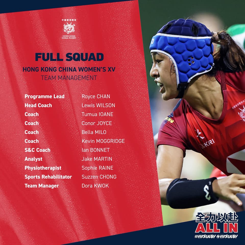 HKCR Women's 15s Squad - AREWC 2025