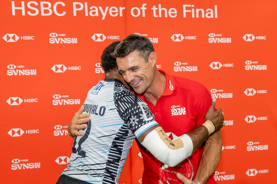 Dan Carter as an HSBC Ambassador at Singapore SVN 2025