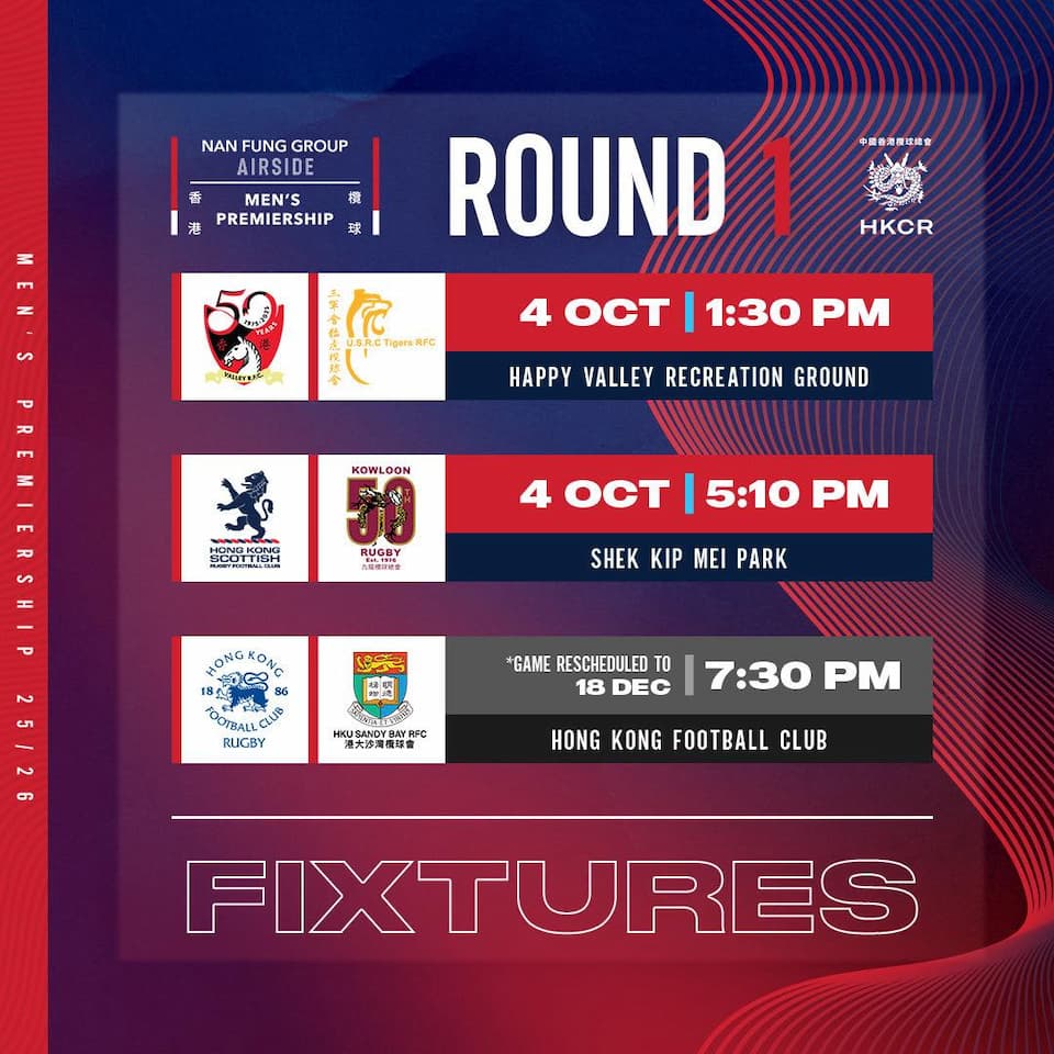 The Nan Fung Group | AIRSIDE Hong Kong Premiership 2025-2026 Men's Teams